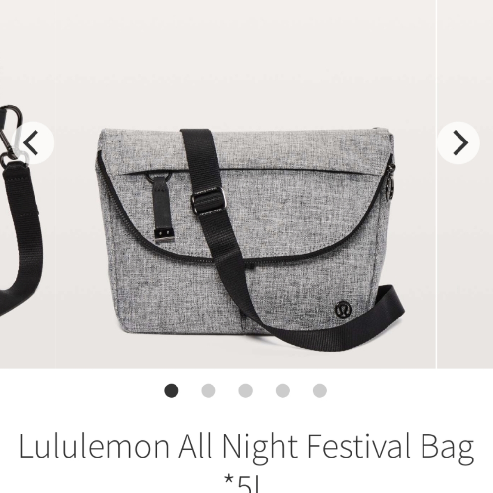 NWOT 5L All Night Festival Bag Heathered Black